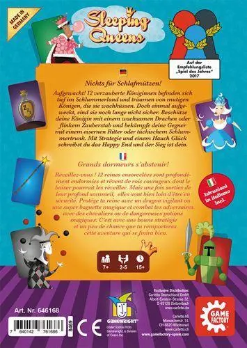 Bild: 7640142761686 | Sleeping Queens | Game Factory | Spiel | 79 Karten | 646168 | Deutsch