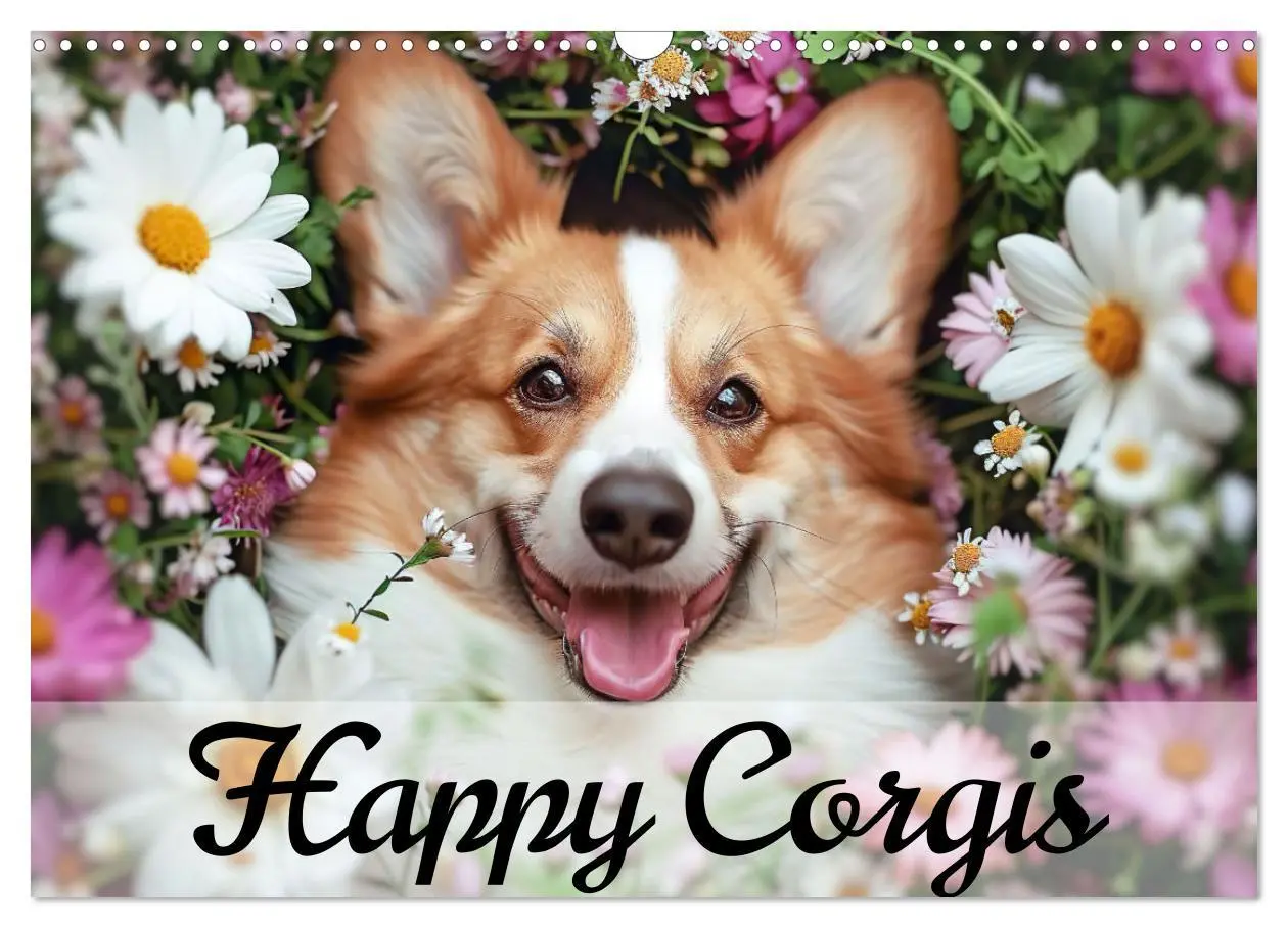 Cover: 9783457461686 | Happy Corgis (Wandkalender 2026 DIN A3 quer), CALVENDO Monatskalender