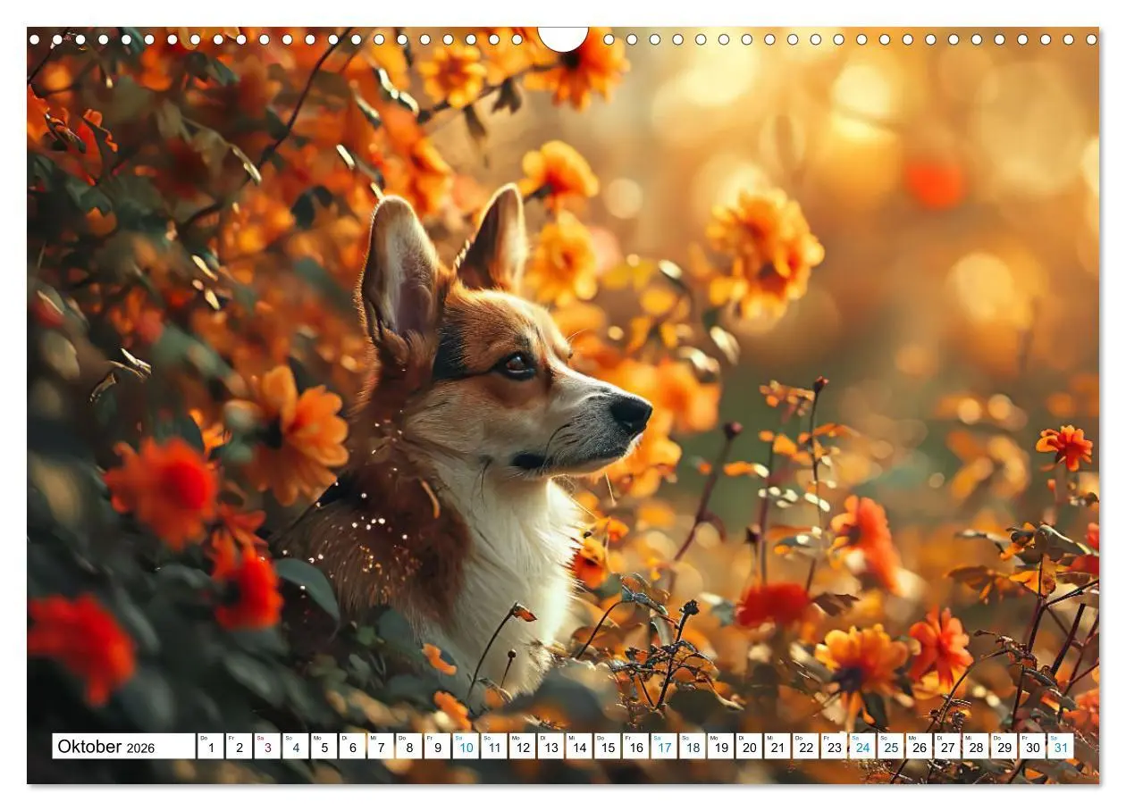 Bild: 9783457461686 | Happy Corgis (Wandkalender 2026 DIN A3 quer), CALVENDO Monatskalender