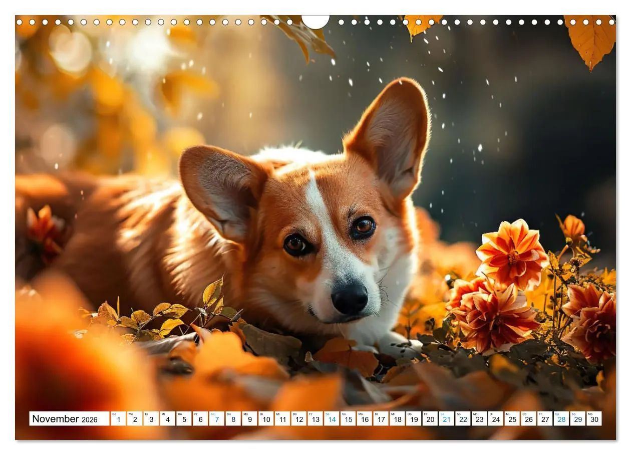 Bild: 9783457461686 | Happy Corgis (Wandkalender 2026 DIN A3 quer), CALVENDO Monatskalender
