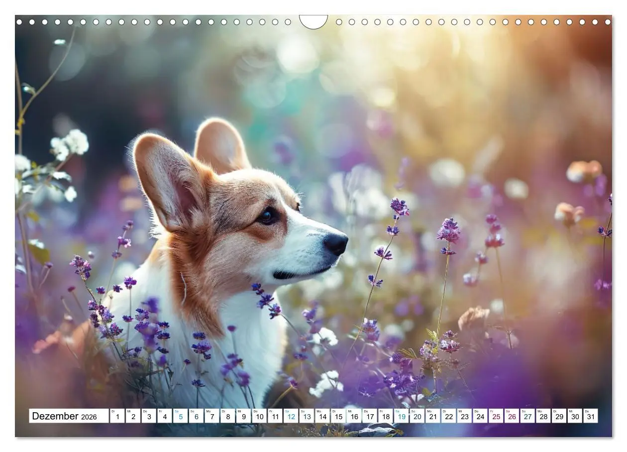 Bild: 9783457461686 | Happy Corgis (Wandkalender 2026 DIN A3 quer), CALVENDO Monatskalender