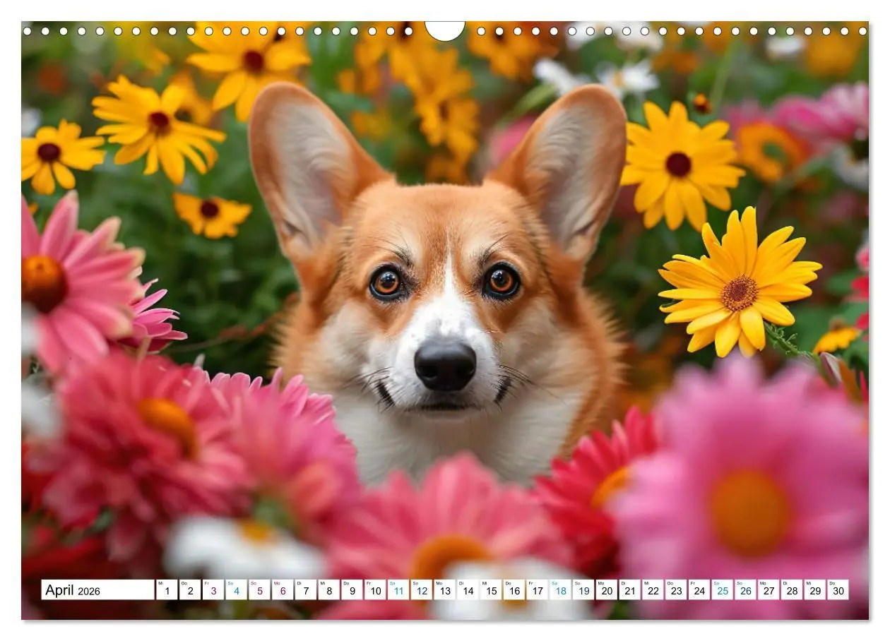 Bild: 9783457461686 | Happy Corgis (Wandkalender 2026 DIN A3 quer), CALVENDO Monatskalender