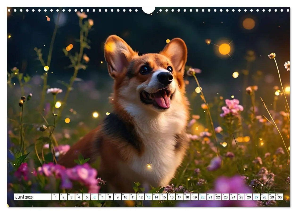 Bild: 9783457461686 | Happy Corgis (Wandkalender 2026 DIN A3 quer), CALVENDO Monatskalender
