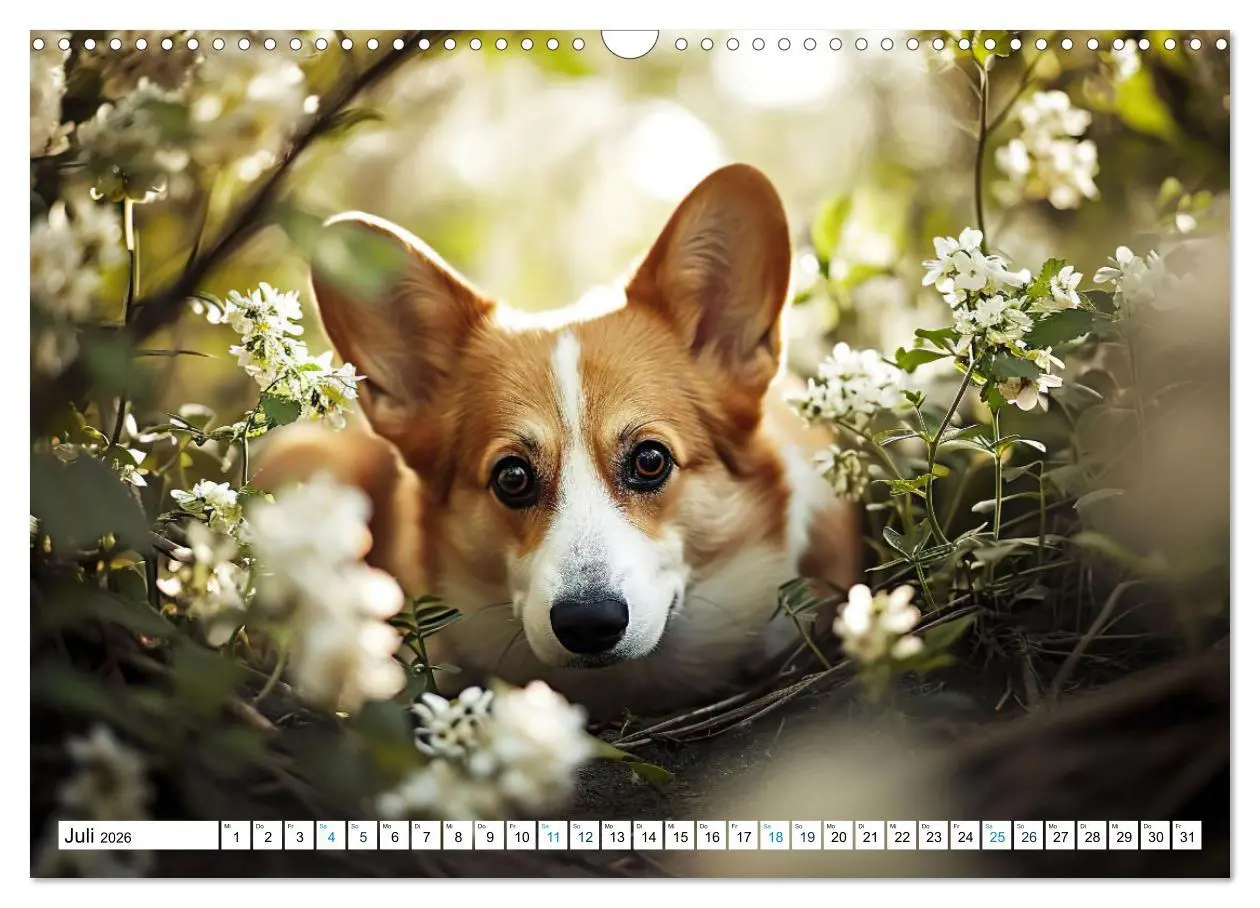 Bild: 9783457461686 | Happy Corgis (Wandkalender 2026 DIN A3 quer), CALVENDO Monatskalender