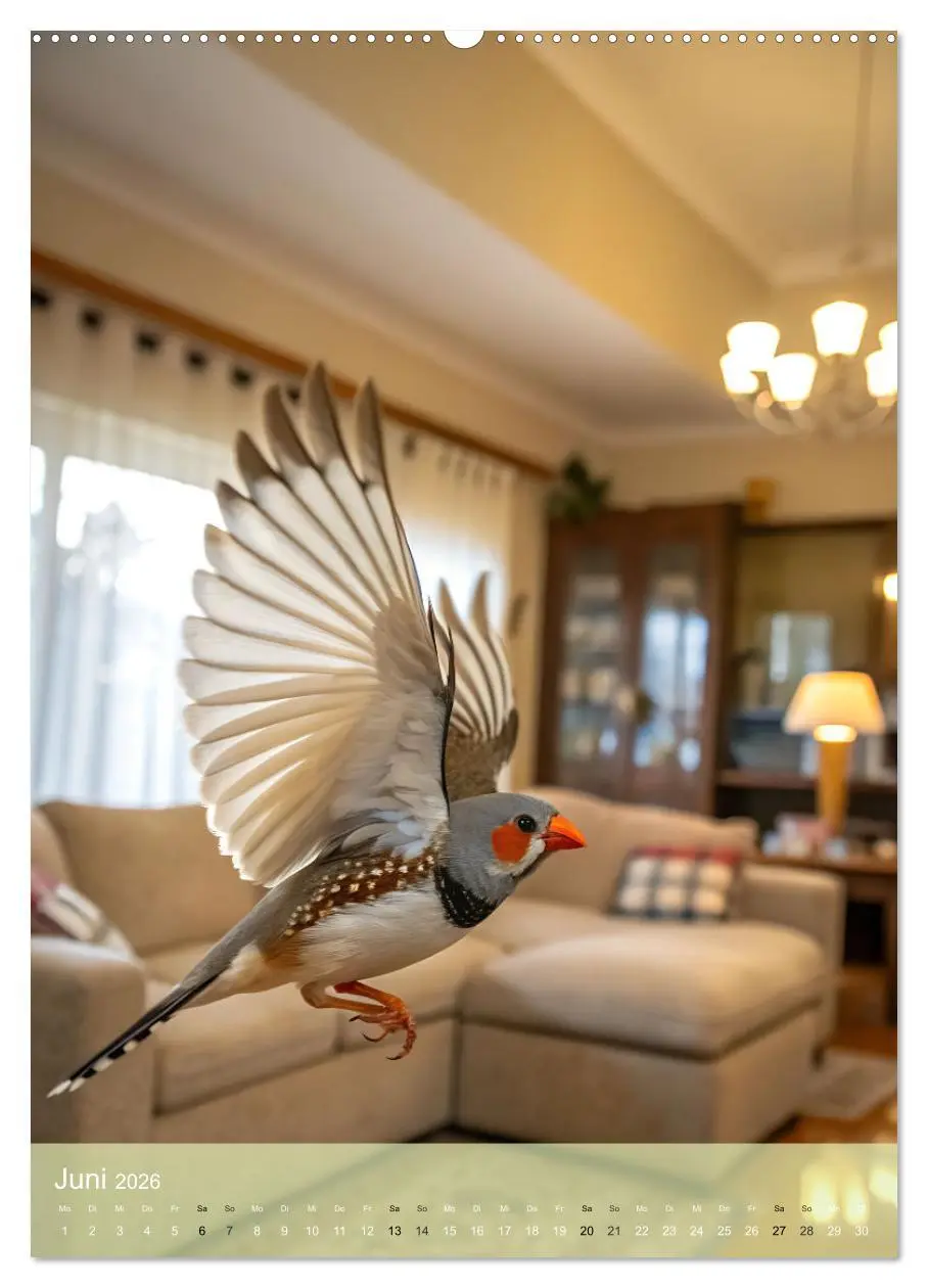 Bild: 9783516241686 | Zebrafinken - Ein Jahr voller gefiederter Momente (Wandkalender...