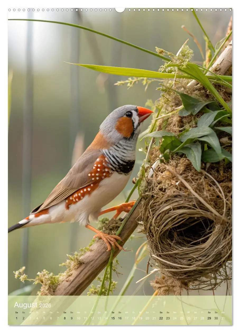 Bild: 9783516241686 | Zebrafinken - Ein Jahr voller gefiederter Momente (Wandkalender...