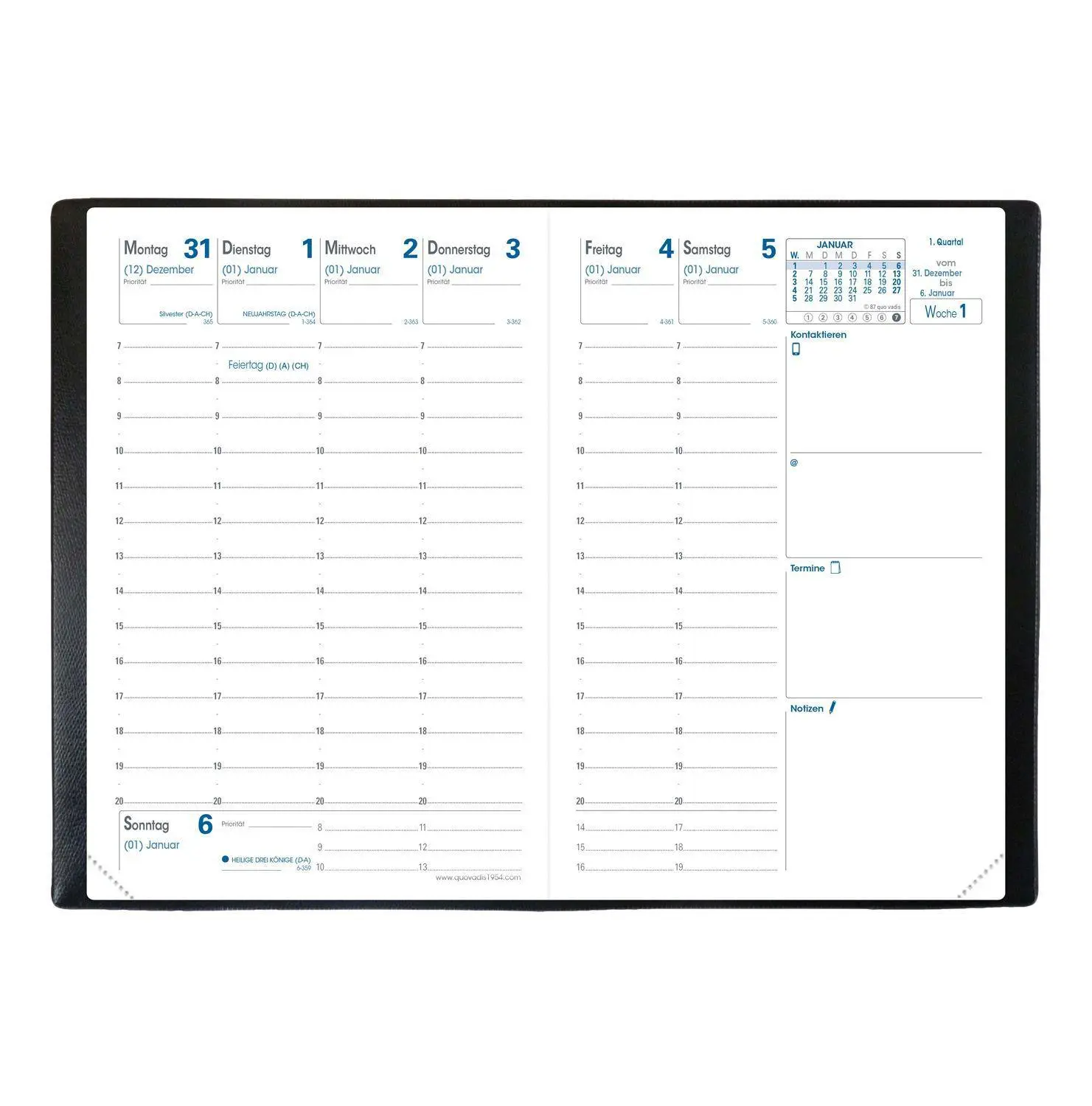 Bild: 3371010121786 | Geschäft VZ bus Club schwarz 2026 | Kalender im Taschenformat | Vadis