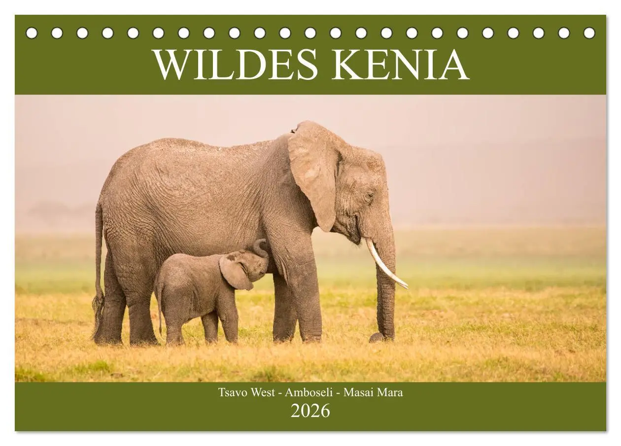Cover: 9783457831786 | Wildes Kenia (Tischkalender 2026 DIN A5 quer), CALVENDO Monatskalender