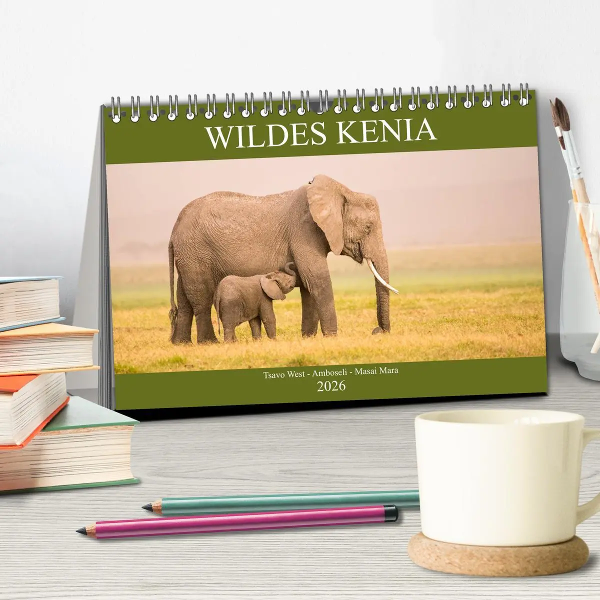 Bild: 9783457831786 | Wildes Kenia (Tischkalender 2026 DIN A5 quer), CALVENDO Monatskalender