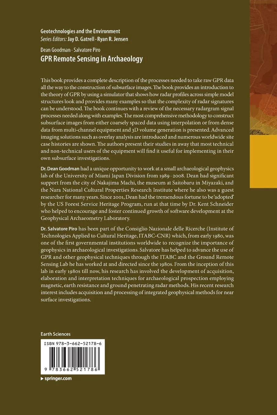 Rückseite: 9783662521786 | GPR Remote Sensing in Archaeology | Dean Goodman (u. a.) | Taschenbuch