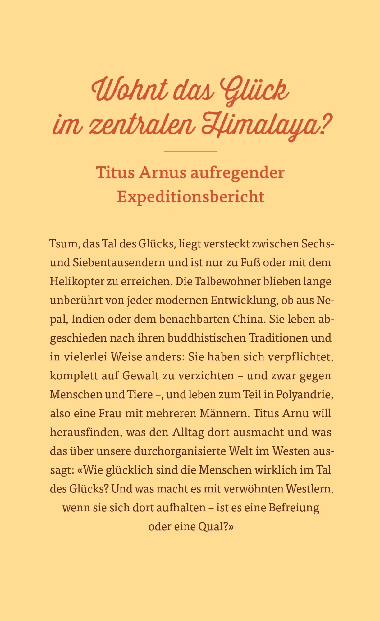 Rückseite: 9783871341786 | Tsum - eine Himalaya-Expedition in das Tal des Glücks | Titus Arnu