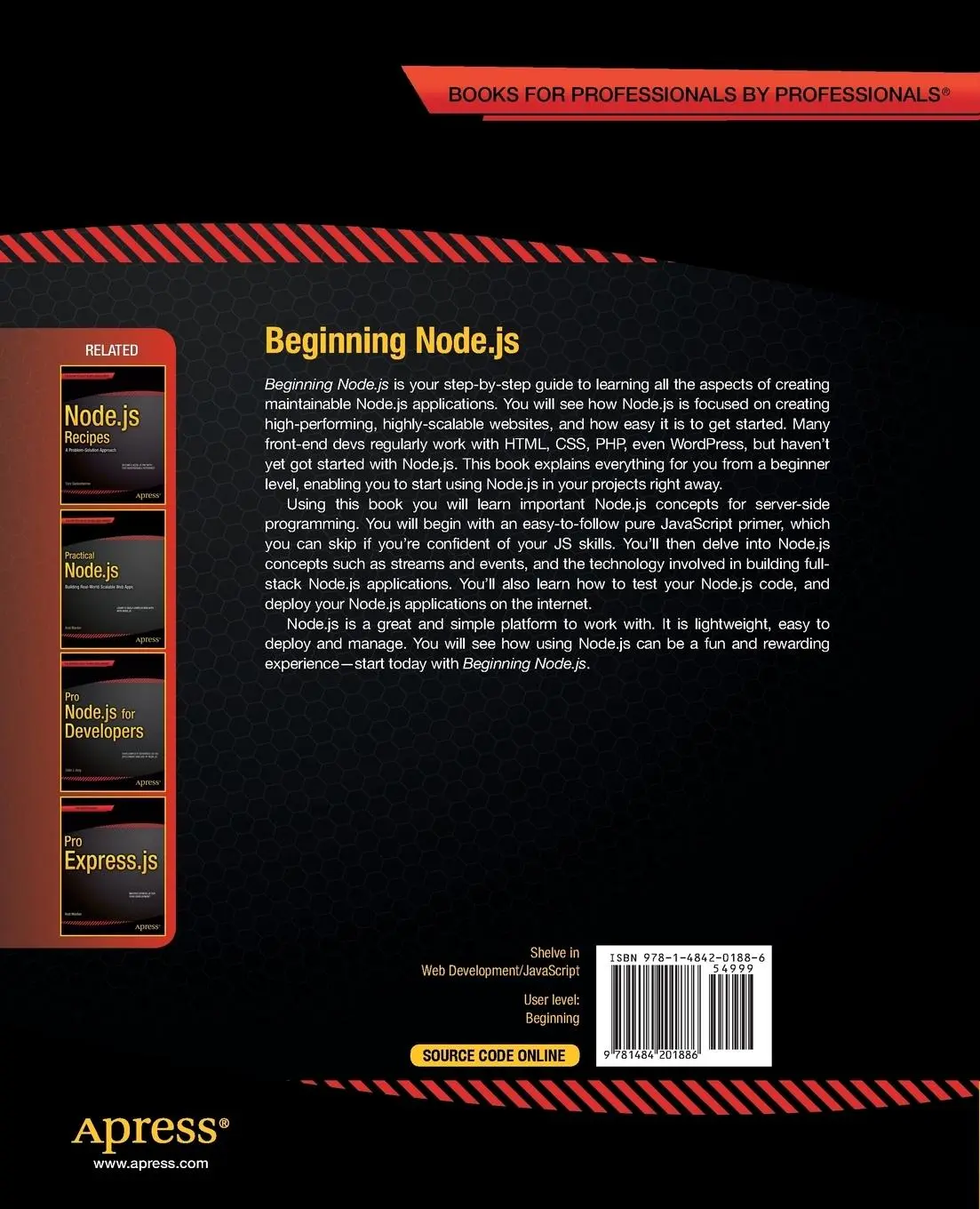Rückseite: 9781484201886 | Beginning Node.js | Basarat Syed | Taschenbuch | xviii | Englisch