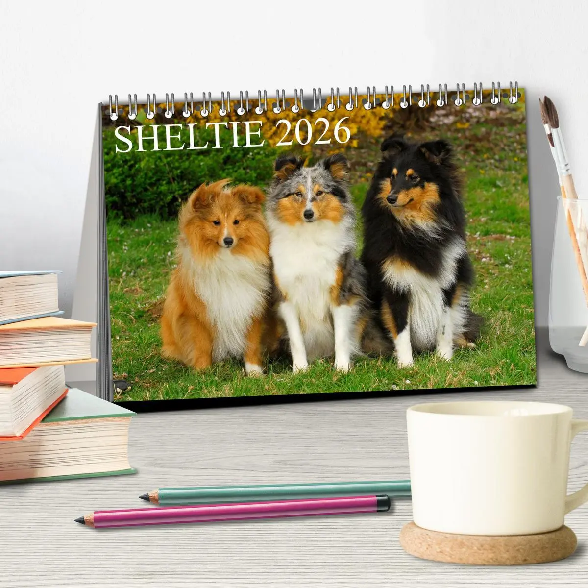 Bild: 9783516151886 | Sheltie 2026 (Tischkalender 2026 DIN A5 quer), CALVENDO Monatskalender