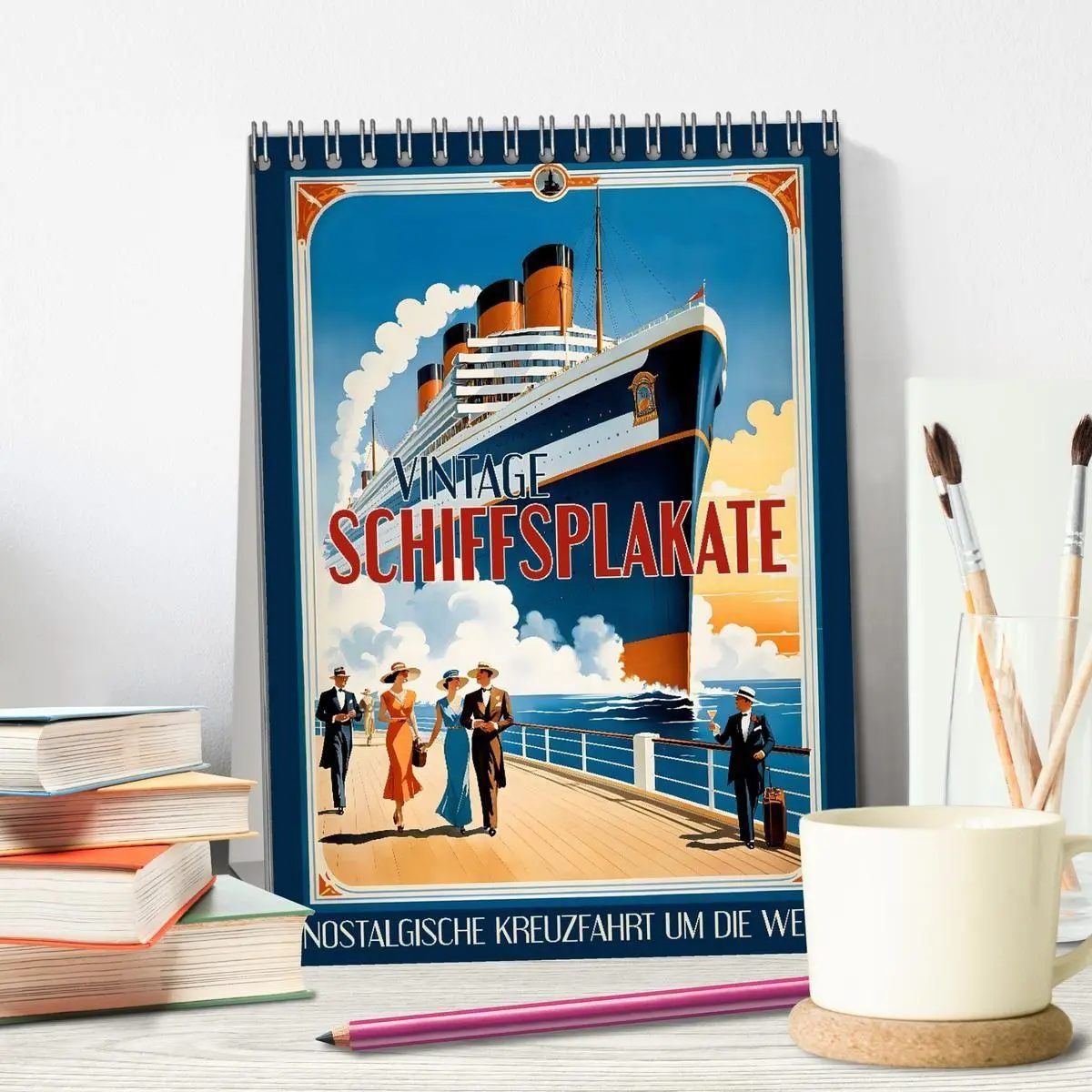 Bild: 9783516841886 | Vintage Schiffsplakate - nostalgische Kreuzfahrt um die Welt...