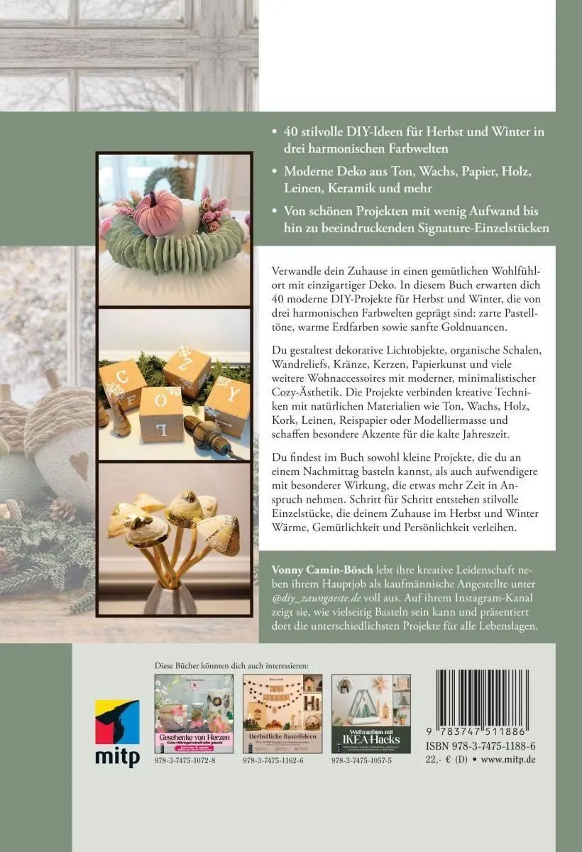Rückseite: 9783747511886 | Cozy Herbst &amp; Winter | 40 DIYs voller Wärme und Gemütlichkeit | Buch