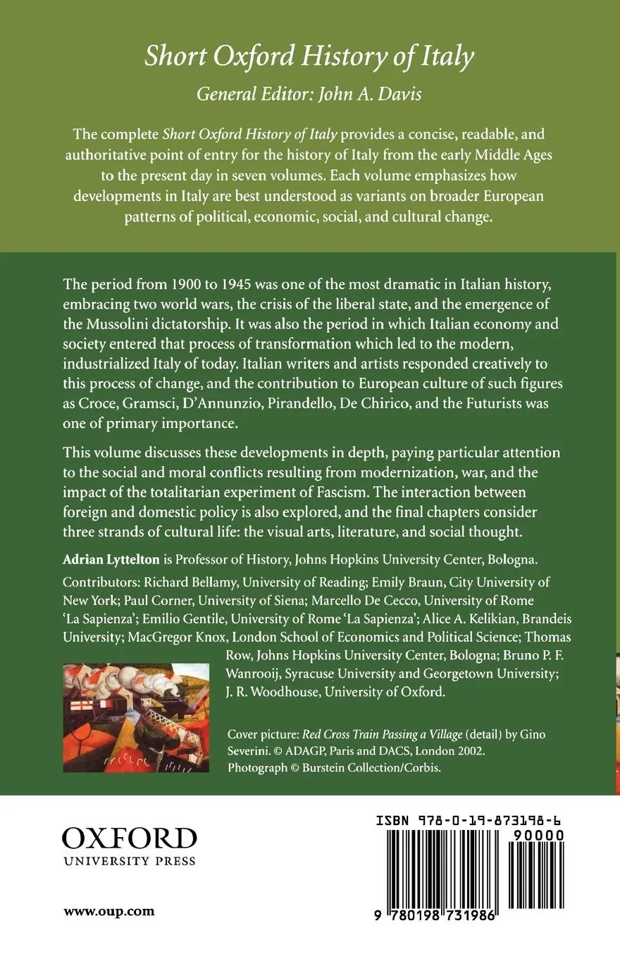 Rückseite: 9780198731986 | Liberal and Fascist Italy | 1900-1945 | Adrian Lyttelton | Taschenbuch