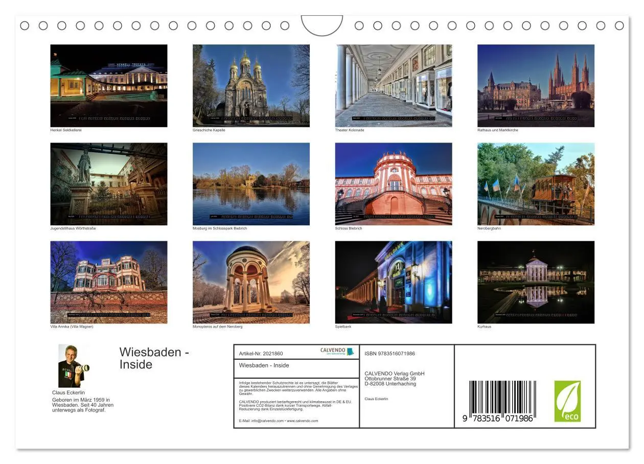 Bild: 9783516071986 | Wiesbaden - Inside (Wandkalender 2026 DIN A4 quer), CALVENDO...