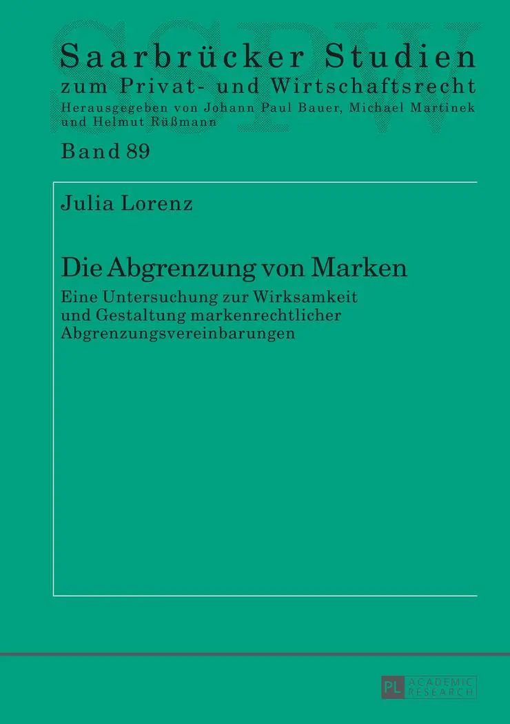 Cover: 9783631671986 | Die Abgrenzung von Marken | Julia Lorenz | Buch | Gebunden | Deutsch