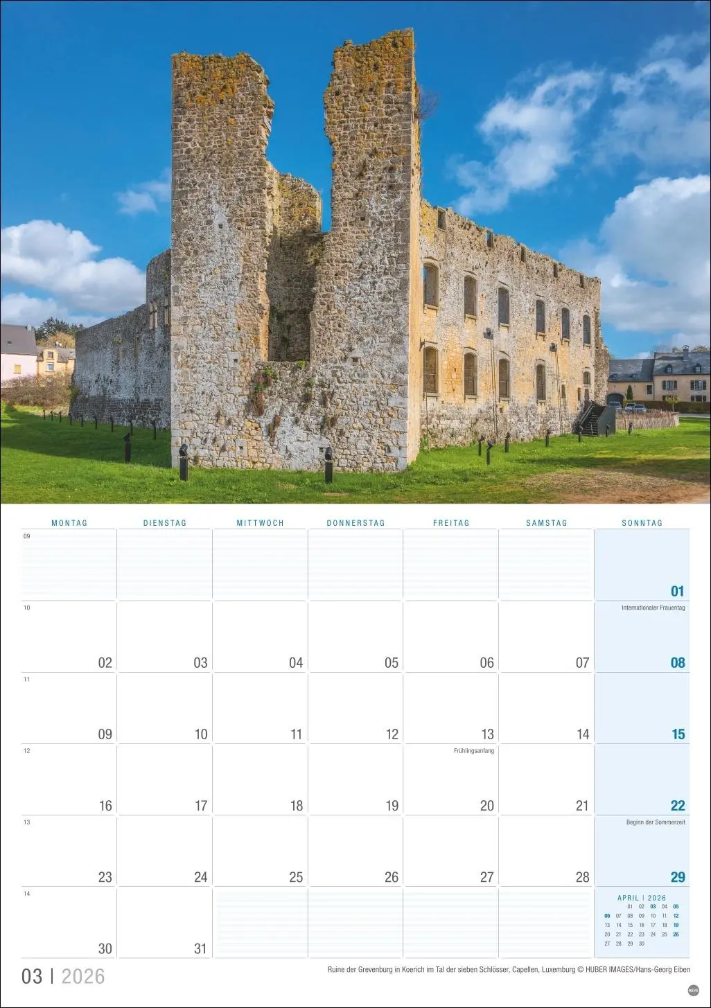 Bild: 9783756411986 | Luxemburg Planer 2026 | Kalender | 13 S. | Deutsch | 2026 | Heye