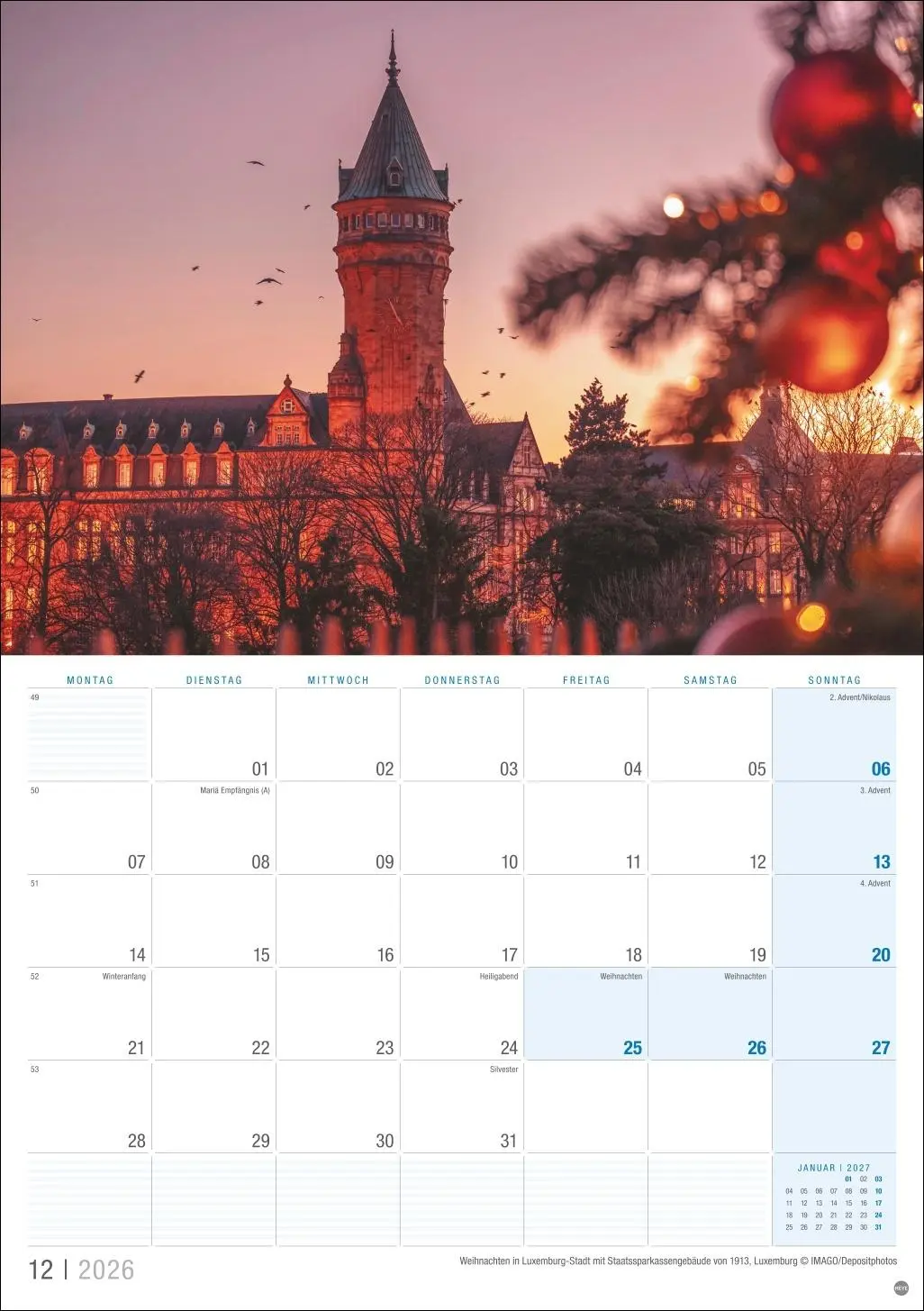 Bild: 9783756411986 | Luxemburg Planer 2026 | Kalender | 13 S. | Deutsch | 2026 | Heye