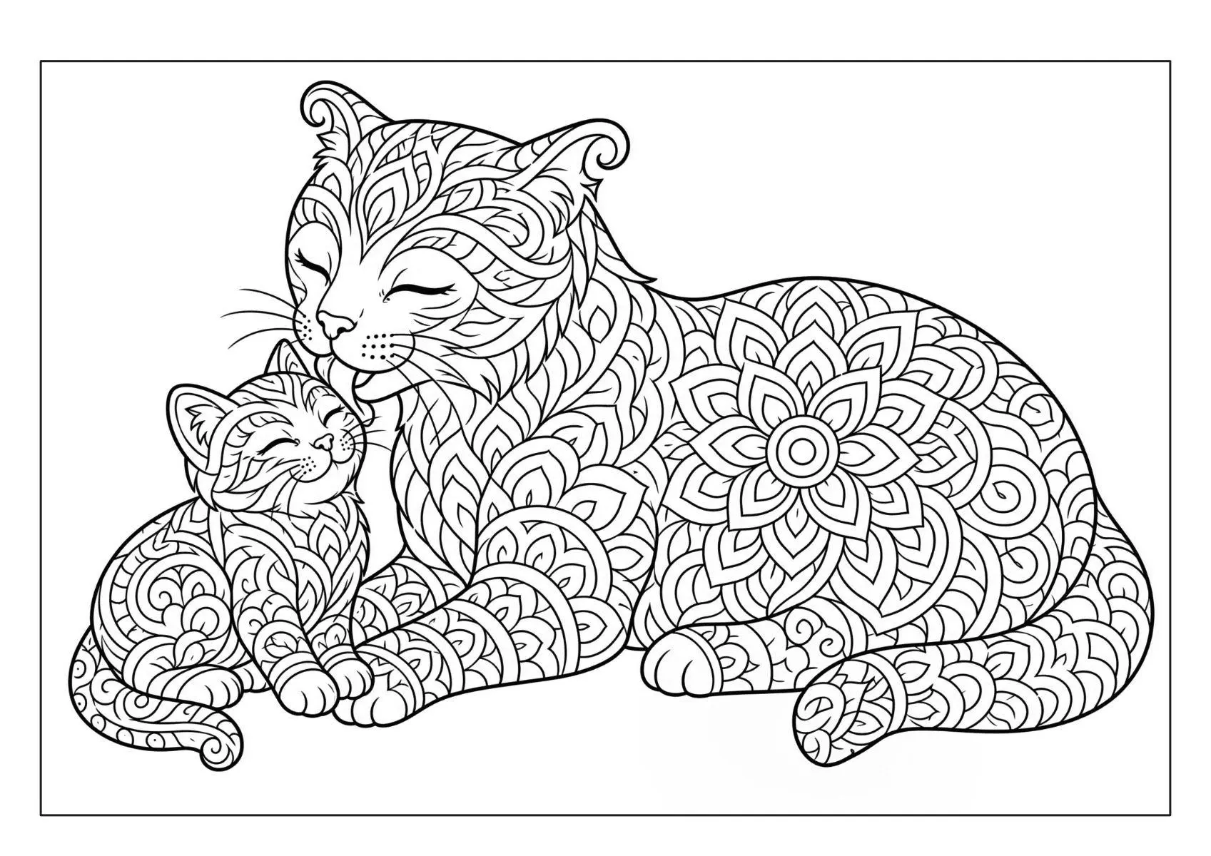 Bild: 9783986571986 | Mandala Malbuch Katzen für Kinder ab 8 Jahren, Teenager und...