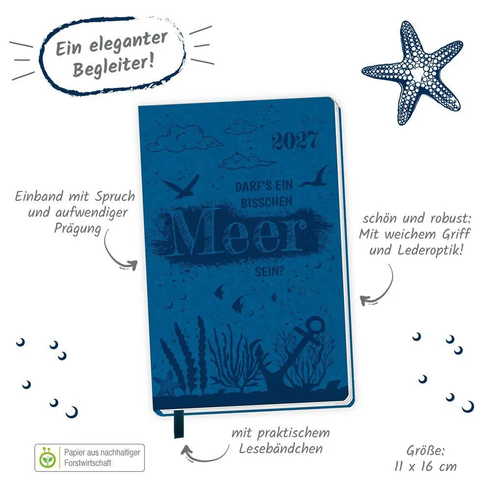 Bild: 4251901512086 | TRÖTSCH - Taschenkalender A6 Soft Touch Maritim 2027 | KG | Kalender