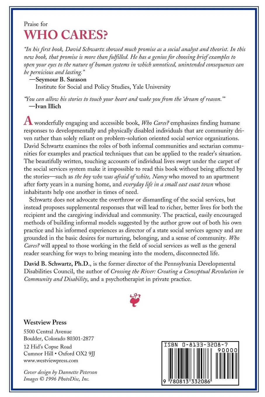 Rückseite: 9780813332086 | Who Cares? | Rediscovering Community | David B Schwartz | Taschenbuch