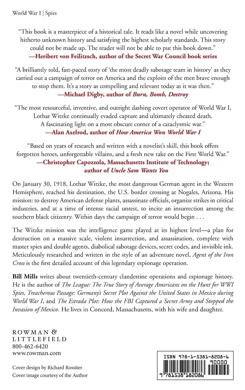Rückseite: 9781538182086 | Agent of the Iron Cross | Bill Mills | Buch | Englisch | 2023