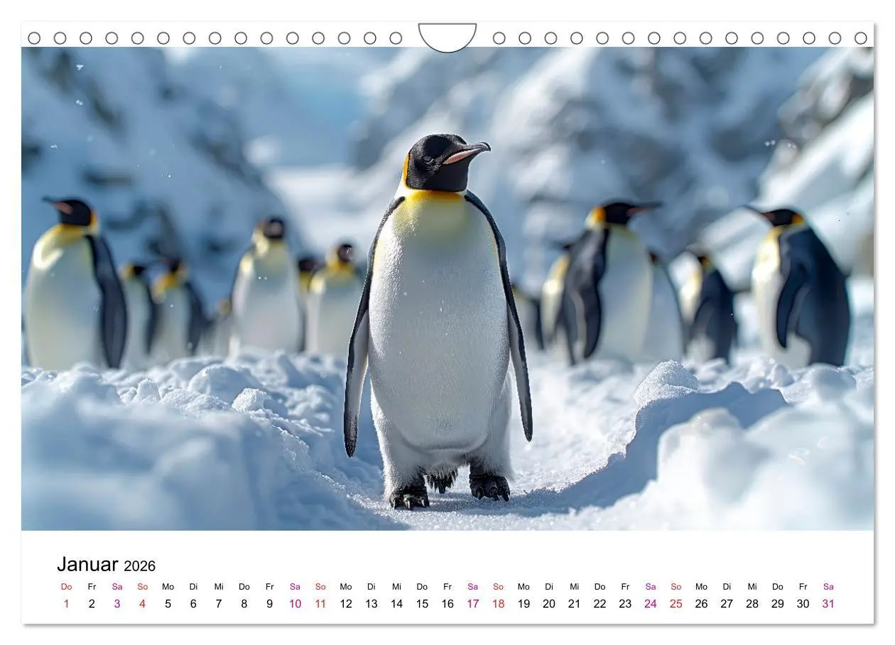 Bild: 9783457322086 | Maritim pur - Pinguine (Wandkalender 2026 DIN A4 quer), CALVENDO...
