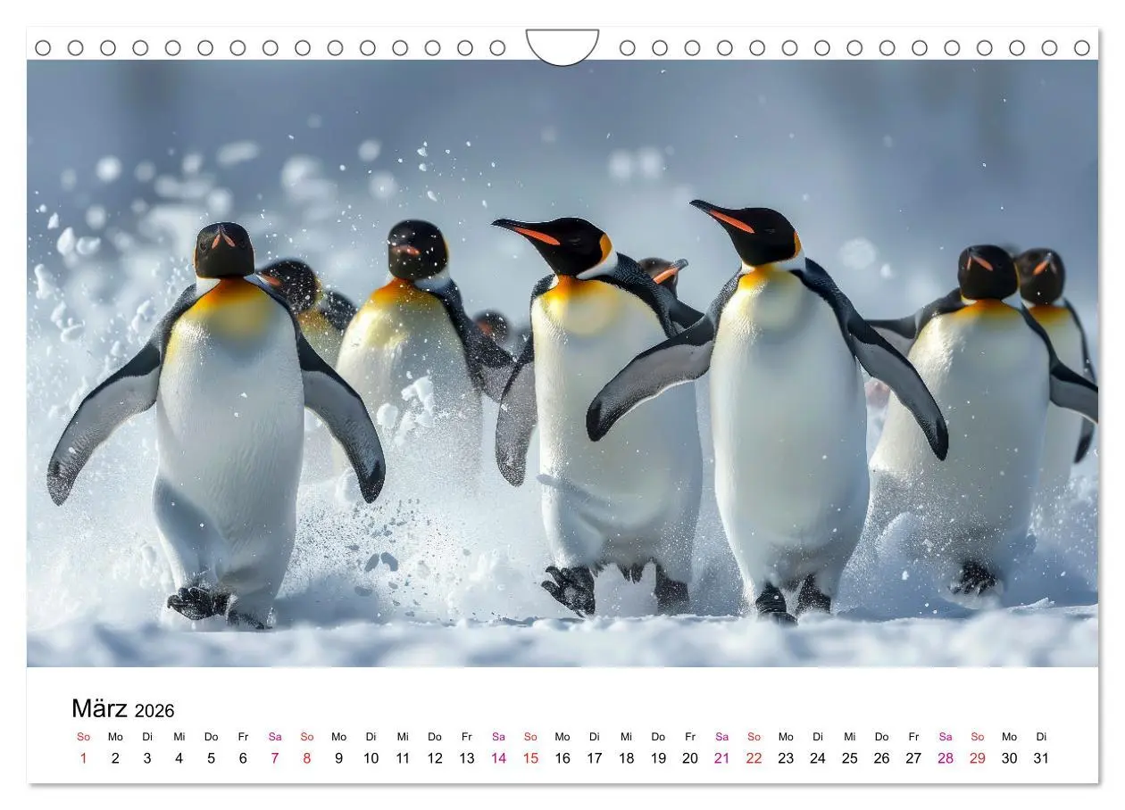 Bild: 9783457322086 | Maritim pur - Pinguine (Wandkalender 2026 DIN A4 quer), CALVENDO...