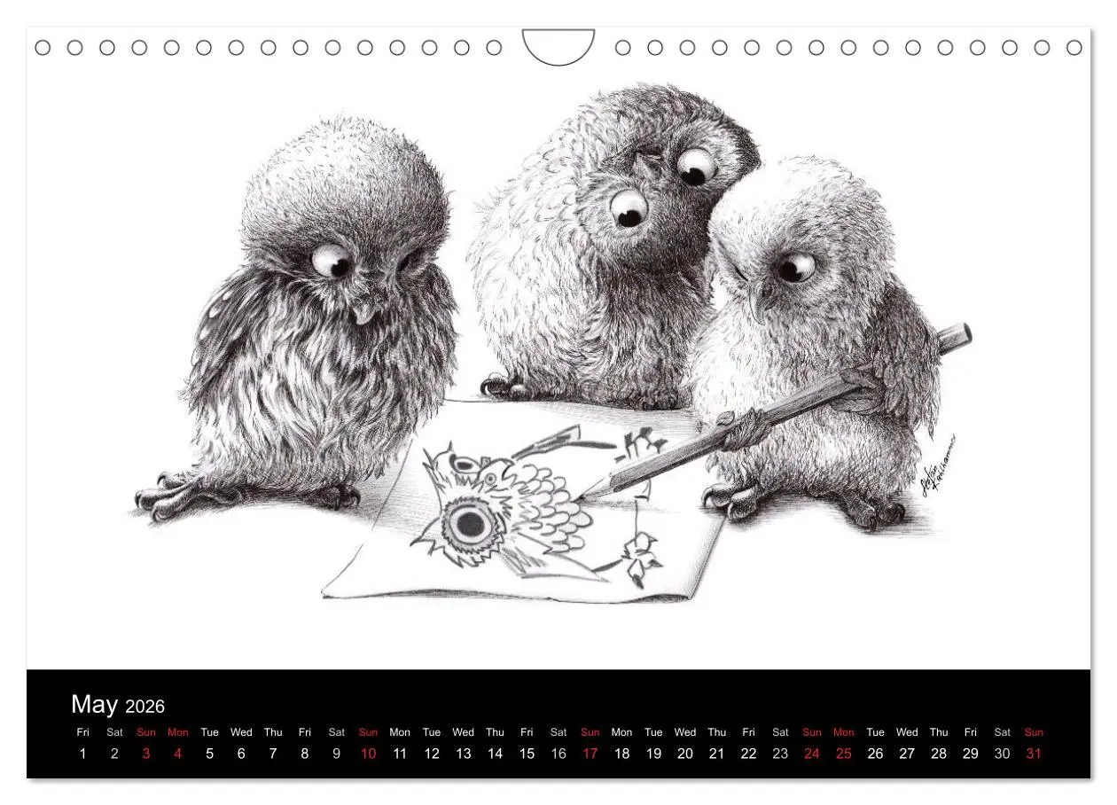 Bild: 9783516582086 | owls &amp; friends 2026 (Wall Calendar 2026 DIN A4 landscape), CALVENDO...