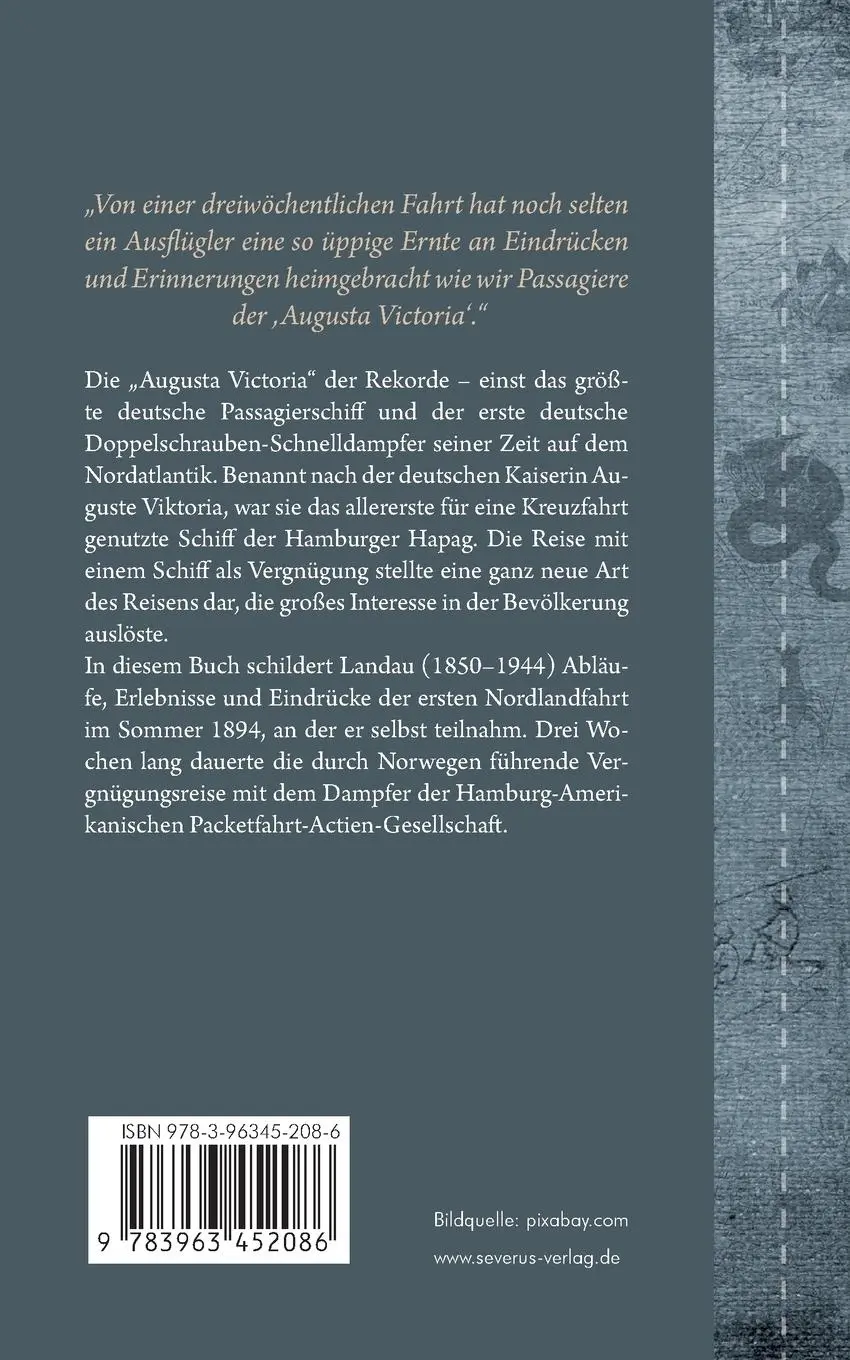 Rückseite: 9783963452086 | Nordlandfahrt | Isidor Landau | Taschenbuch | Paperback | 96 S. | 2021
