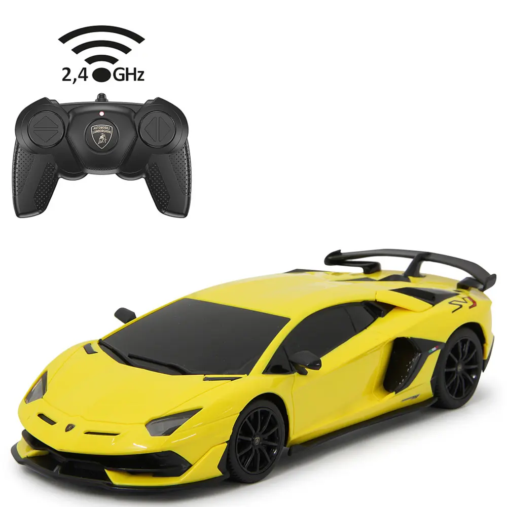 Cover: 4042774452186 | Jamara Lamborghini Aventador SVJ 1:24 gelb 40MHz | In Karton | 405187