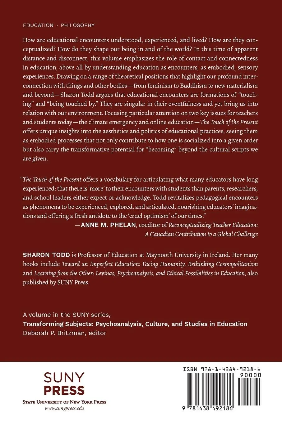 Rückseite: 9781438492186 | The Touch of the Present | Sharon Todd | Taschenbuch | Englisch | 2023