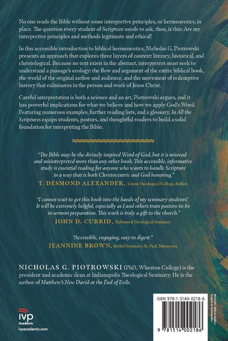 Rückseite: 9781514002186 | In All the Scriptures | The Three Contexts of Biblical Hermeneutics