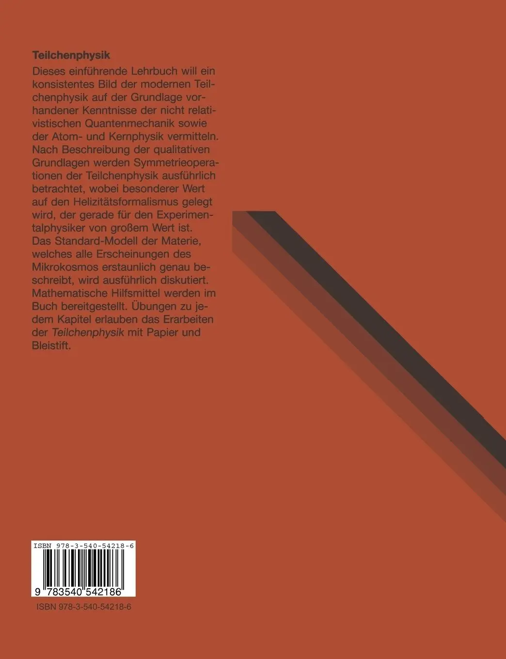 Rückseite: 9783540542186 | Teilchenphysik | Eine Einführung | C. Berger | Taschenbuch | x | 1992