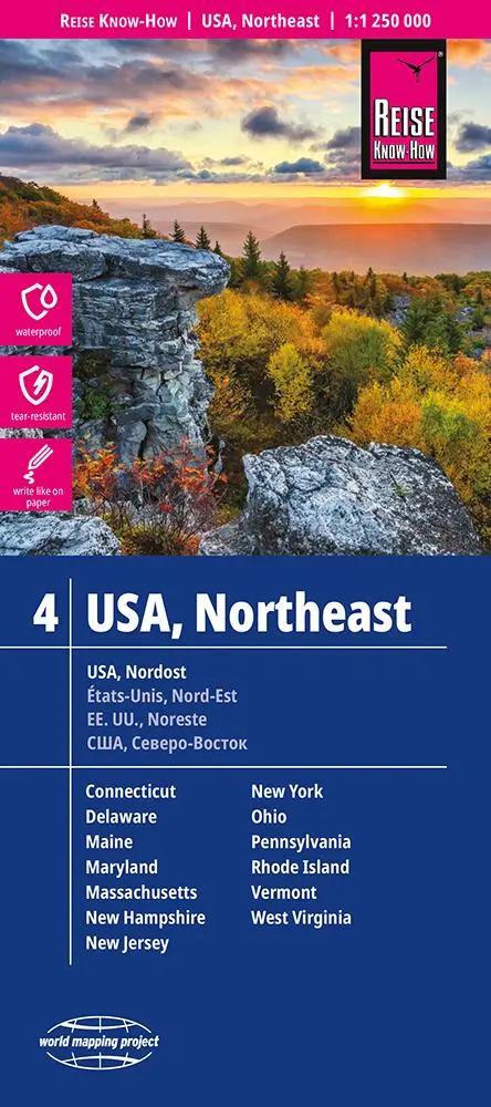 Cover: 9783831772186 | Reise Know-How Landkarte USA, Nordost / USA, Northeast...