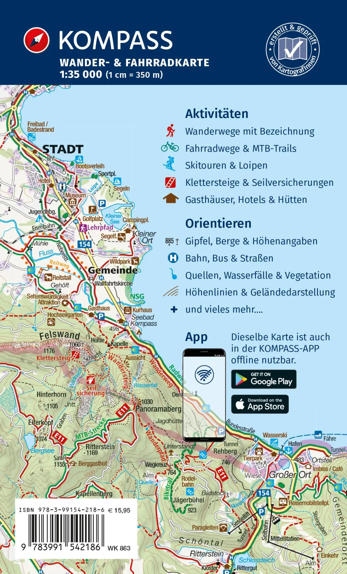 Rückseite: 9783991542186 | KOMPASS Wanderkarten-Set 863 Münster, Osnabrück (2 Karten) 1:35.000