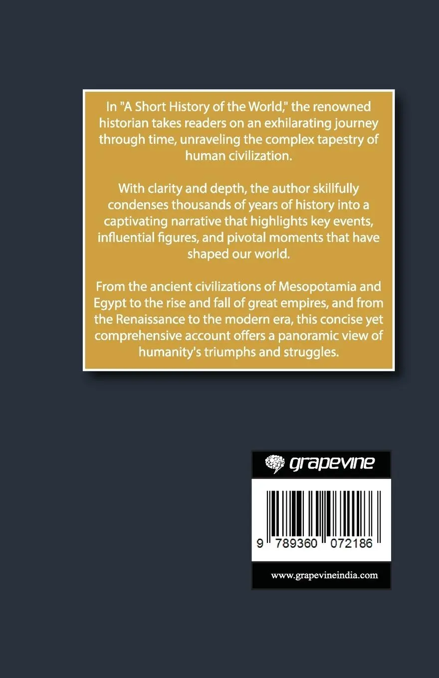 Rückseite: 9789360072186 | A Short History of the World | H. G. Wells | Taschenbuch | Englisch