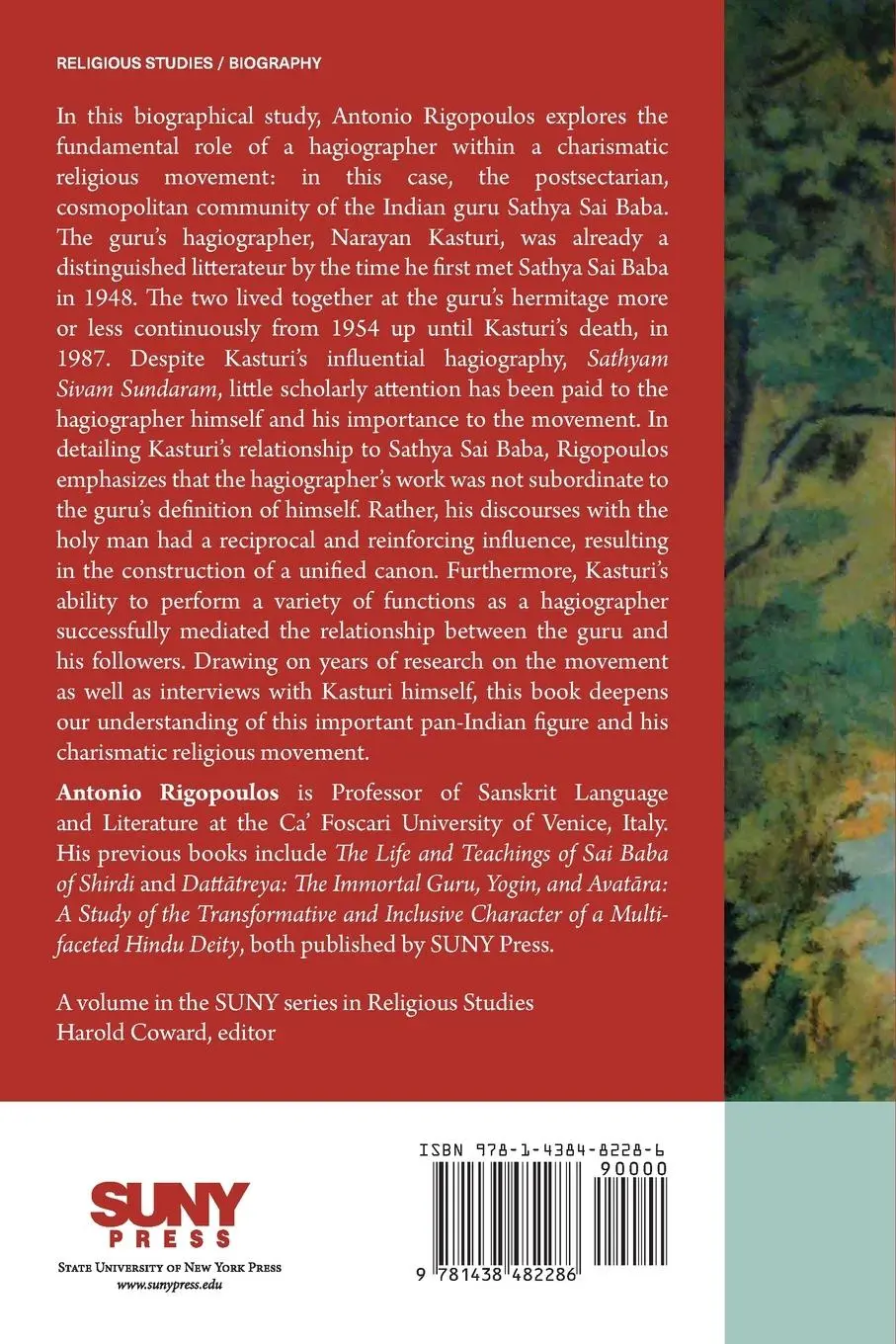 Rückseite: 9781438482286 | The Hagiographer and the Avatar | Antonio Rigopoulos | Taschenbuch