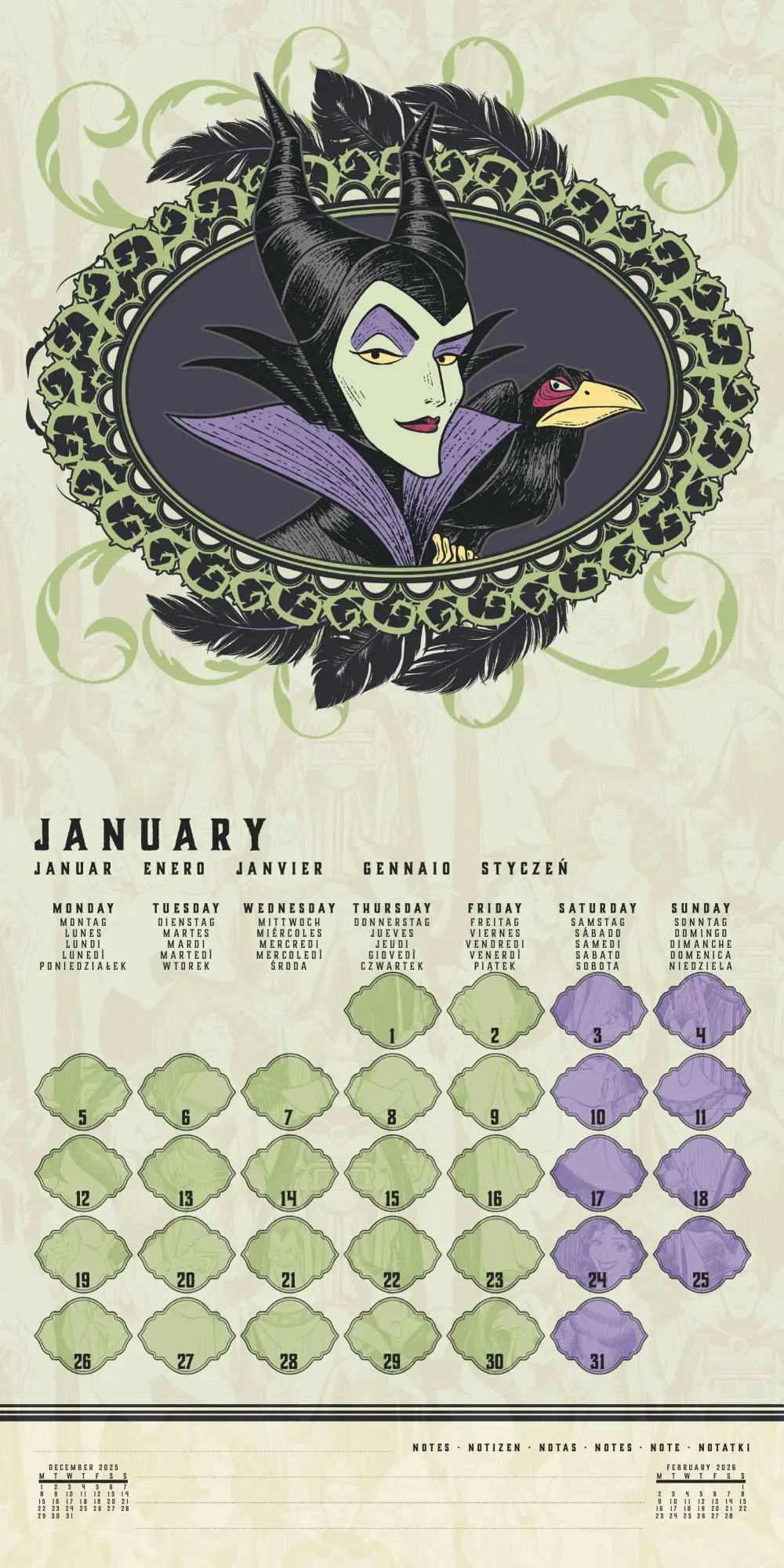 Bild: 9781804232286 | DISNEY VILLAINS - Broschürenkalender im Format 30 x 30 | Kalender