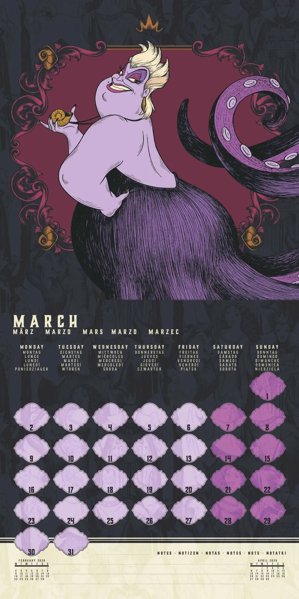 Bild: 9781804232286 | DISNEY VILLAINS - Broschürenkalender im Format 30 x 30 | Kalender