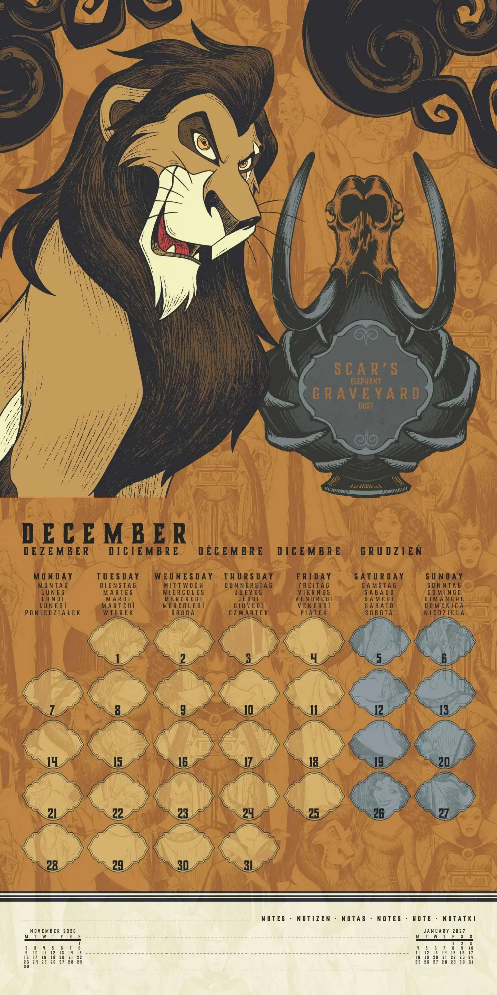 Bild: 9781804232286 | DISNEY VILLAINS - Broschürenkalender im Format 30 x 30 | Kalender