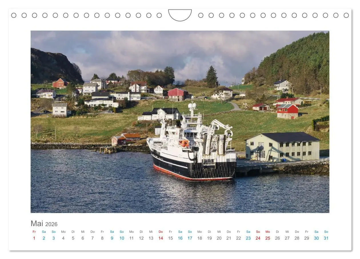 Bild: 9783457302286 | Kurs Nord - mit dem Postschiff (Wandkalender 2026 DIN A4 quer),...