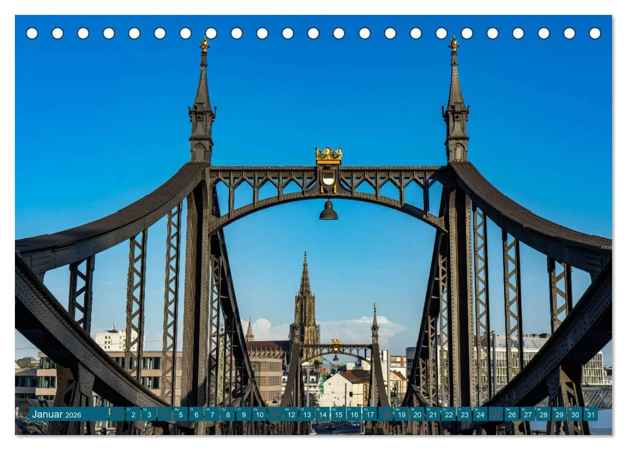 Bild: 9783457782286 | Quer durch Ulm (Tischkalender 2026 DIN A5 quer), CALVENDO...