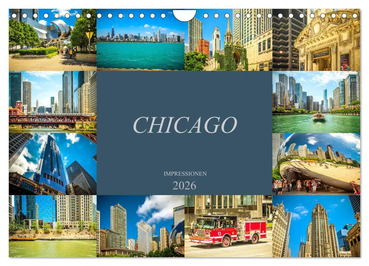 Cover: 9783457852286 | Chicago Impressionen (Wandkalender 2026 DIN A4 quer), CALVENDO...