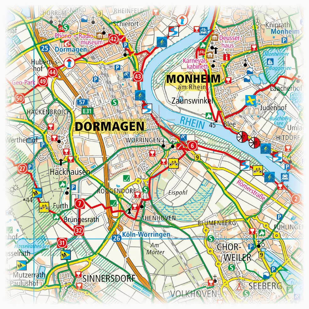 Bild: 9783747302286 | Publicpress Radkarte Niederrhein, Düsseldorf, Krefeld, Venlo, Köln,...