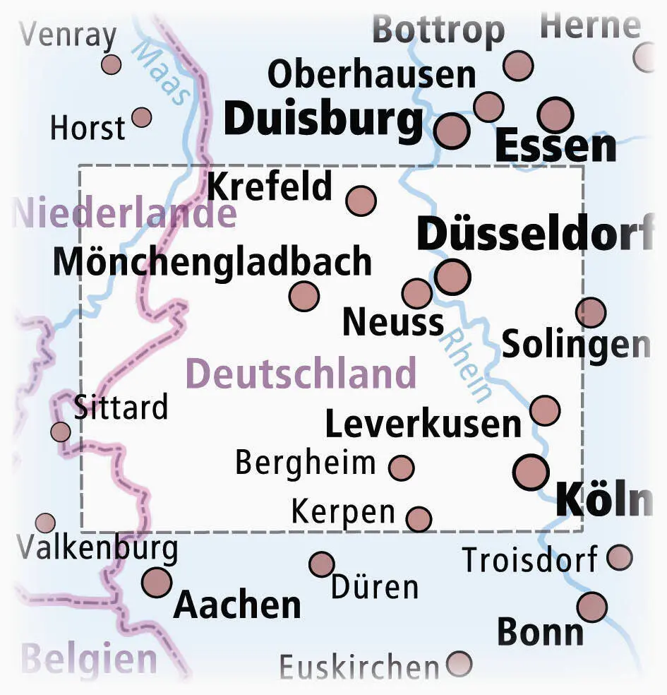 Bild: 9783747302286 | Publicpress Radkarte Niederrhein, Düsseldorf, Krefeld, Venlo, Köln,...