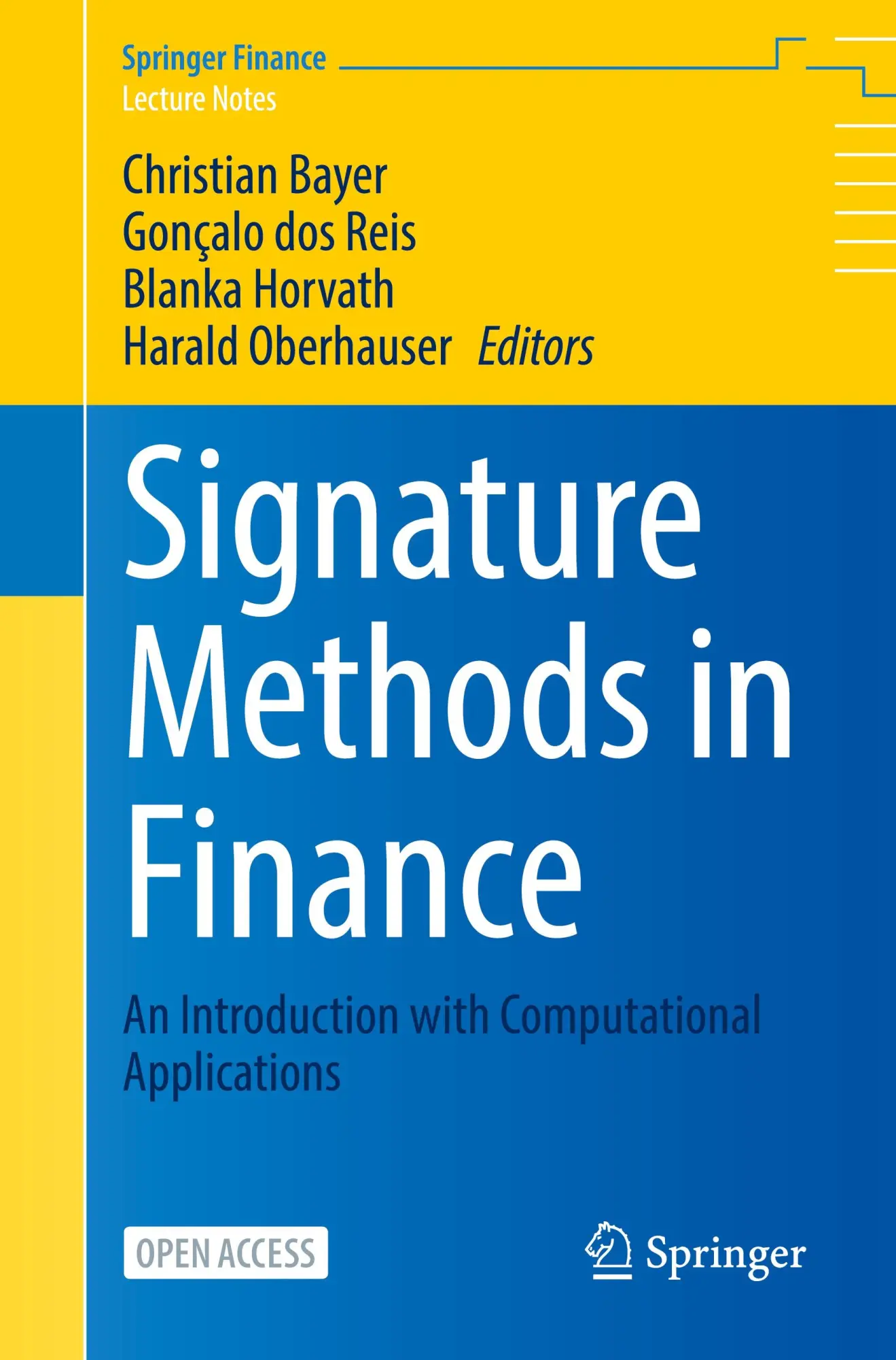 Cover: 9783031972386 | Signature Methods in Finance | Christian Bayer (u. a.) | Taschenbuch