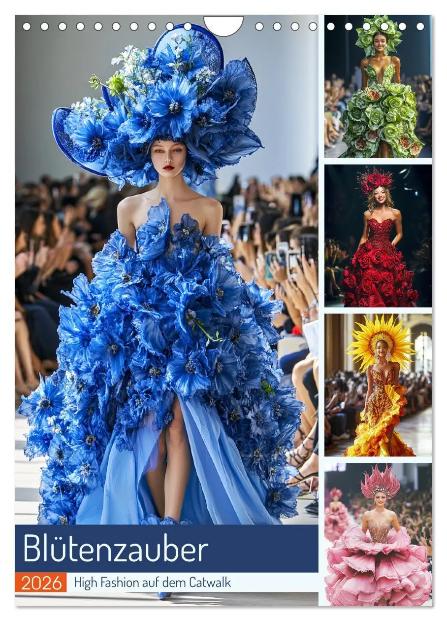 Cover: 9783516242386 | Blütenzauber. High Fashion auf dem Catwalk (Wandkalender 2026 DIN...